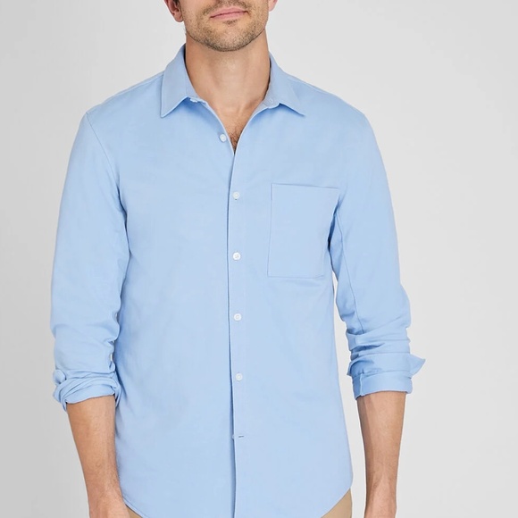 Long Sleeve Pique Oxford Knit Shirt New With Tags NEVER WORN